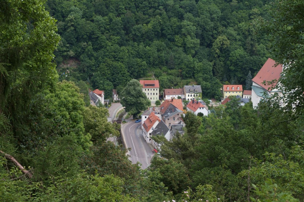 Blick vom Cotta Platz in Richtung Stadtpark
